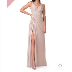 Azazie Evalin Dusty Rose Long Formal Dress